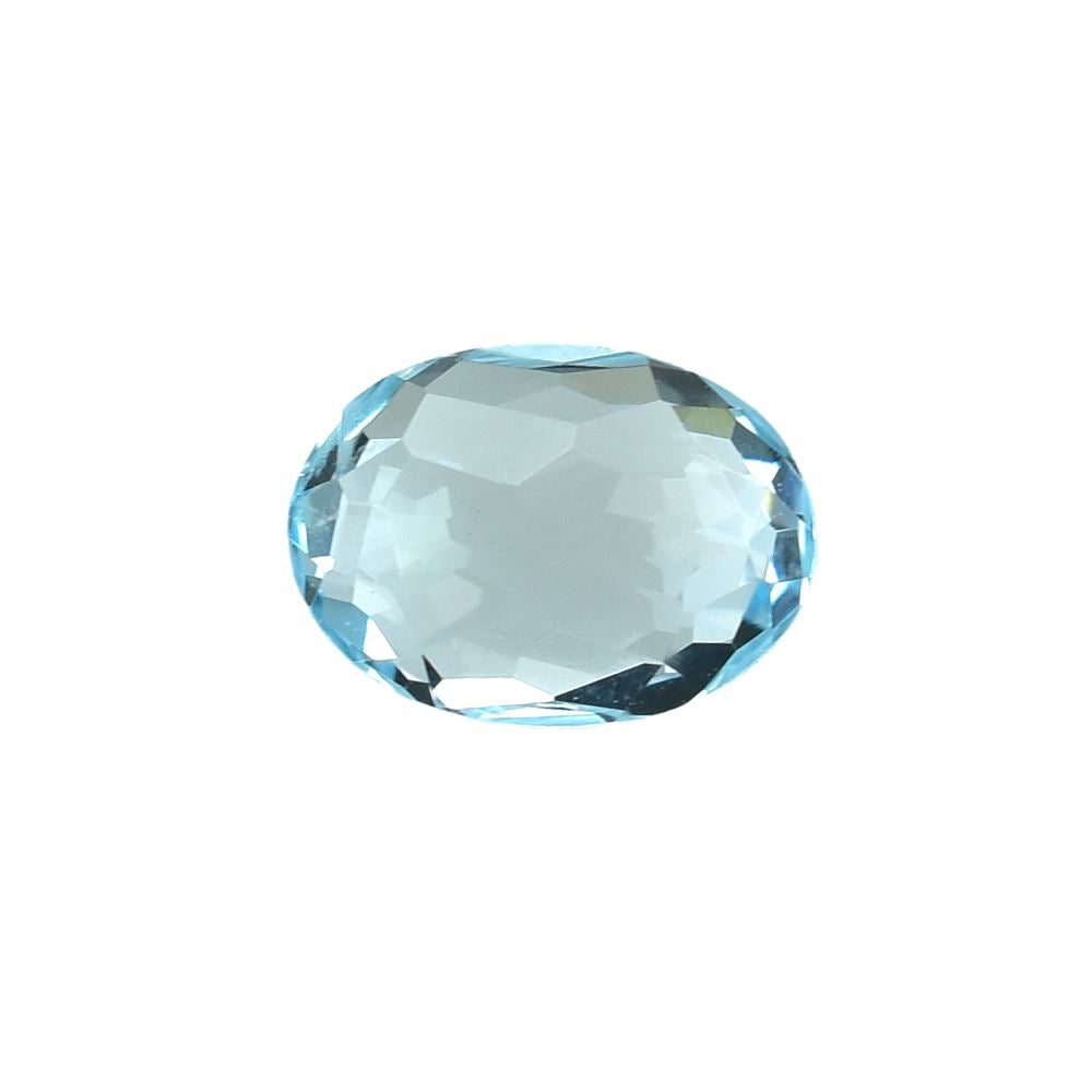 SKY BLUE TOPAZ IRREGULAR FACETED BRIOLETTE OVAL (NORMAL)(CLEAN) 7.00X5.00 MM 1.15 Cts.