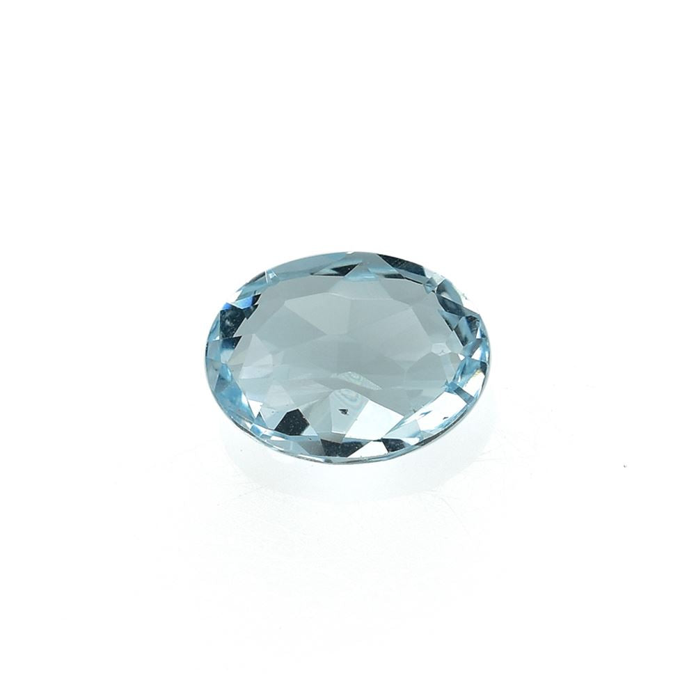 SKY BLUE TOPAZ IRREGULAR FACETED BRIOLETTE OVAL (NORMAL)(CLEAN) 8.00X6.00 MM 1.55 Cts.