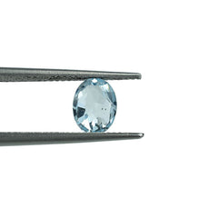 SKY BLUE TOPAZ IRREGULAR FACETED BRIOLETTE OVAL (NORMAL)(CLEAN) 8.00X6.00 MM 1.55 Cts.