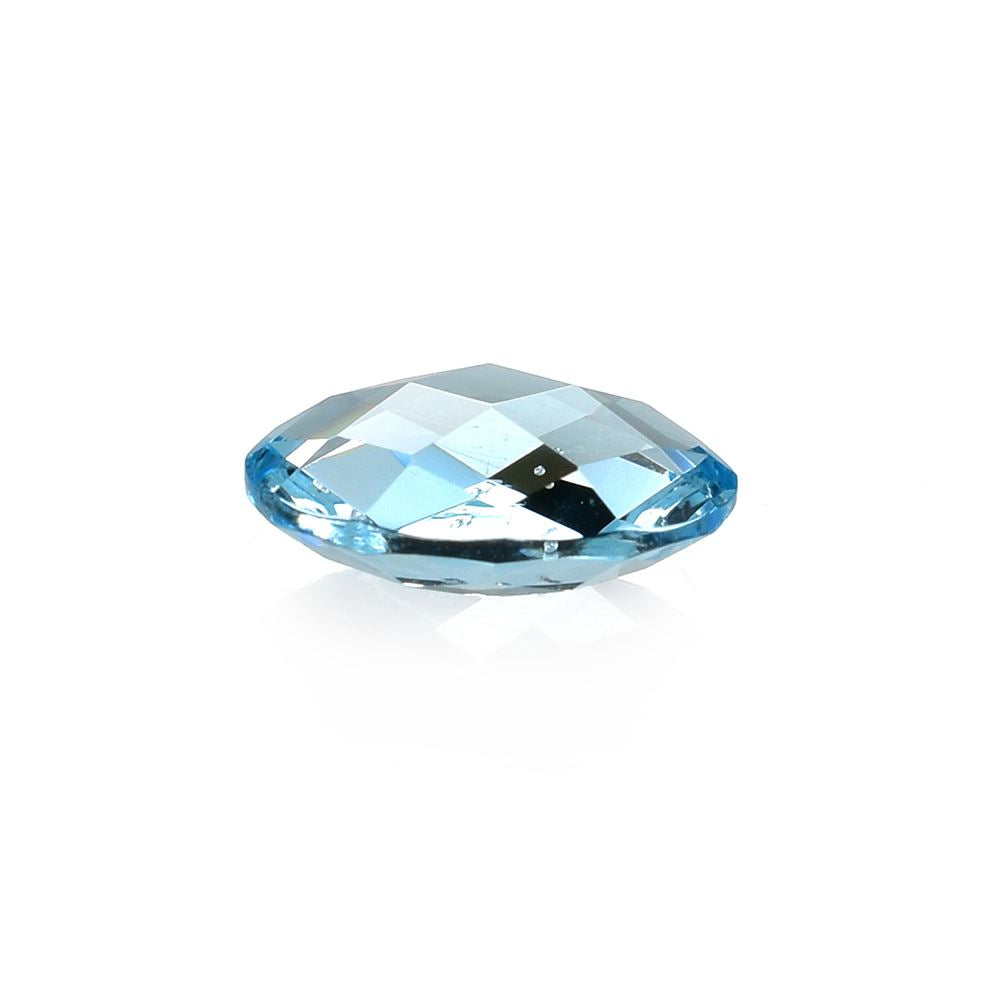 SKY BLUE TOPAZ CHECKER BRIOLETTE OVAL (NORMAL)(SI) 10.00X8.00 MM 1.90 Cts.