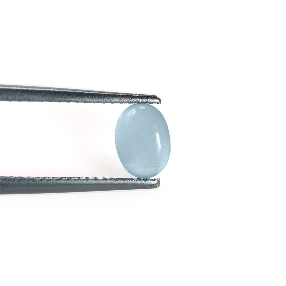 SKY BLUE TOPAZ PLAIN OVAL CAB (NORMAL)(SI) 7.00X5.00 MM 1.05 Cts.