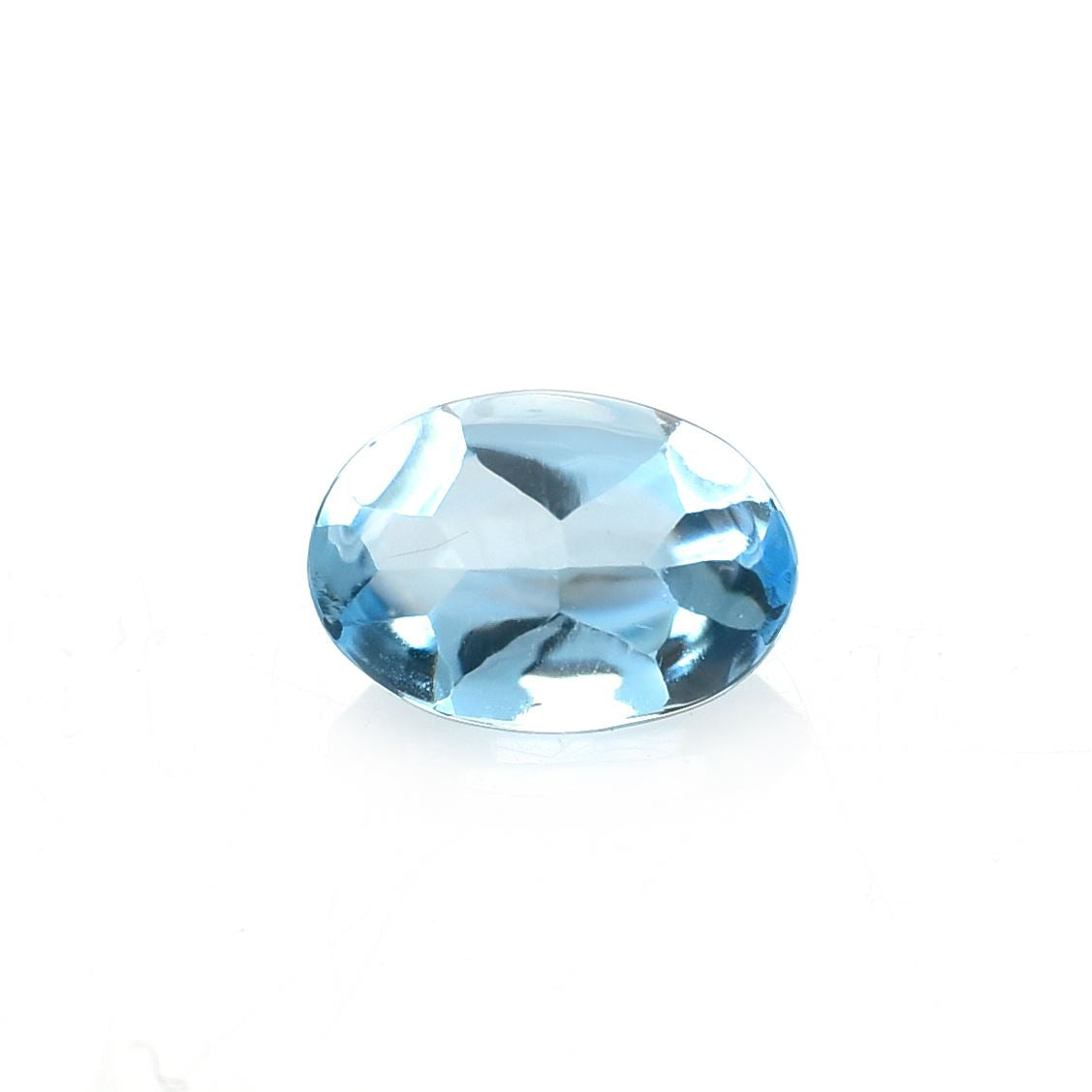 SKY BLUE TOPAZ PLAIN TOP CUT OVAL (TOP)(CLEAN) 7.00X5.00 MM 0.95 Cts.