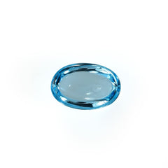 SKY BLUE TOPAZ PLAIN OVAL CAB (NORMAL)(CLEAN) 12.00X8.00 MM 4.20 Cts.