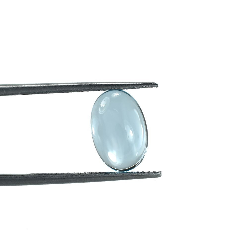 SKY BLUE TOPAZ PLAIN OVAL CAB (NORMAL)(CLEAN) 12.00X8.00 MM 4.20 Cts.