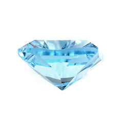 SKY BLUE TOPAZ CONCAVE FLOWER CUT BACK SQUARE (DES#49) 12MM 9.40 Cts.