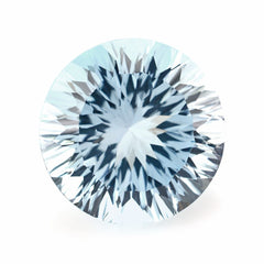 SKY BLUE TOPAZ CONCAVE CUT ROUND (DES#46) 15MM 14.50 Cts.