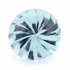 SKY BLUE TOPAZ BUFFTOP ROUND WITH TWISTED CONCAVE (DES#31) 15MM 16.40 Cts.