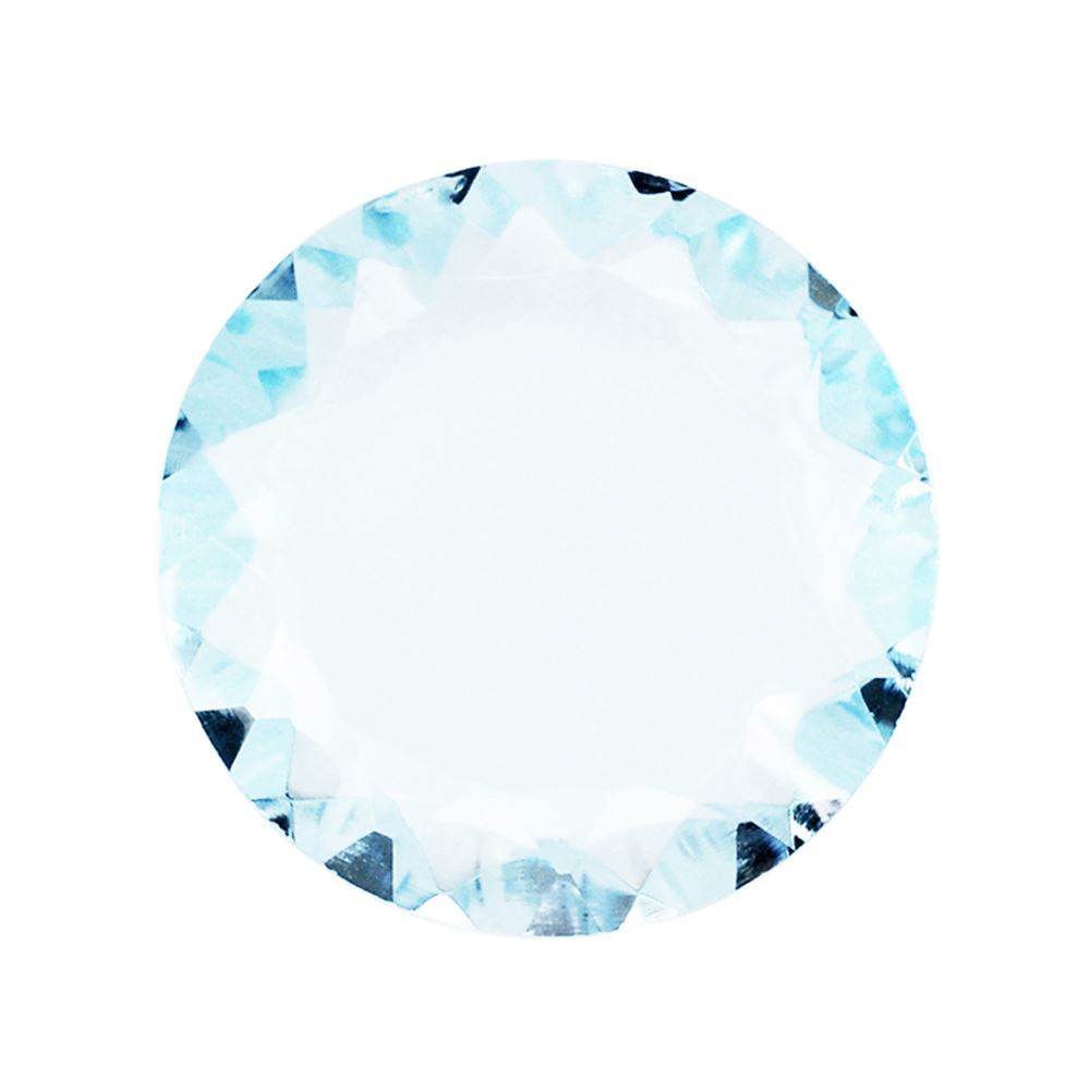 SKY BLUE TOPAZ CONCAVE ROUND FLAT COIN (DES#143) 12MM 5.25 Cts.
