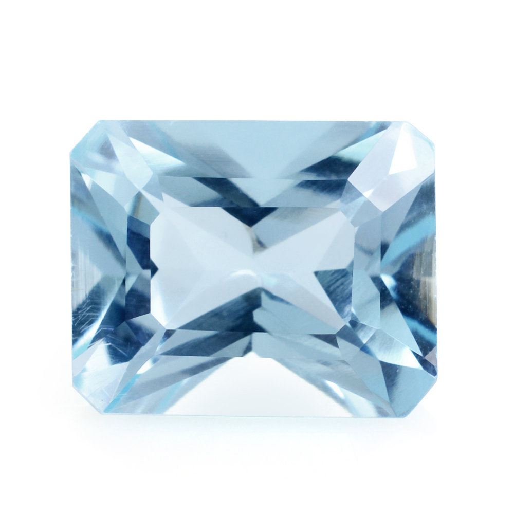 SKY BLUE TOPAZ OCTAGON RADIANT CUT WITH OCTAGON TABLE (DES#1) 10X8MM 3.79 Cts.