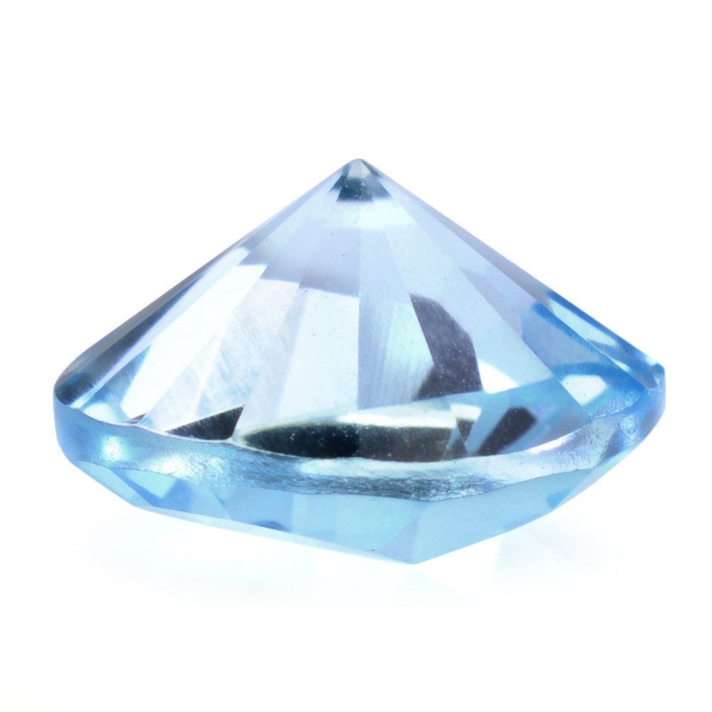 SKY BLUE TOPAZ CLUBS TOP ROUND (DES#93) 12MM 7.29 Cts.