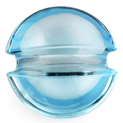 SKY BLUE TOPAZ LENTIL ROUND WITH CARVED BELT (DES#25) 15MM 10.95 Cts.