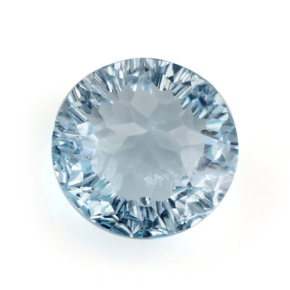 SKY BLUE TOPAZ GALAXY CUT DOME ROUND (DES#86) 12MM 8.55 Cts.