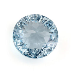 SKY BLUE TOPAZ GALAXY CUT DOME ROUND (DES#86) 12MM 8.55 Cts.