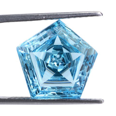 SKY BLUE TOPAZ STAR PENTAGON (DES#95) 15MM 13.15 Cts.