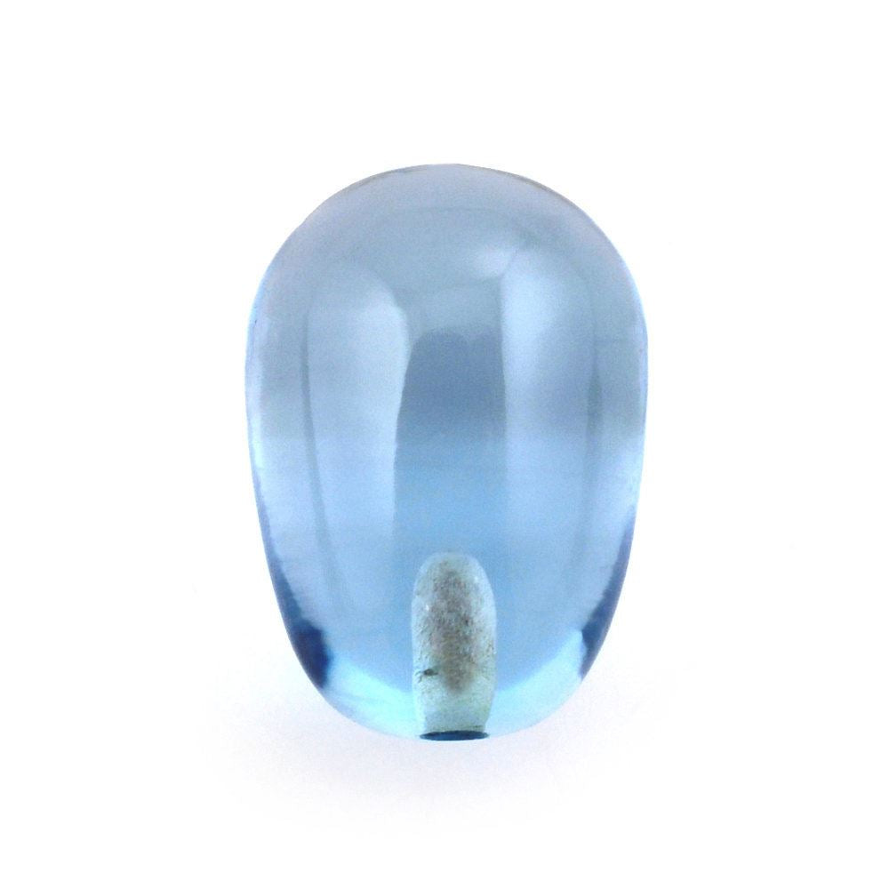 SKY BLUE TOPAZ PLAIN EGGS (DES#53) (HALF DRILL) 8X6MM 3.35 Cts.