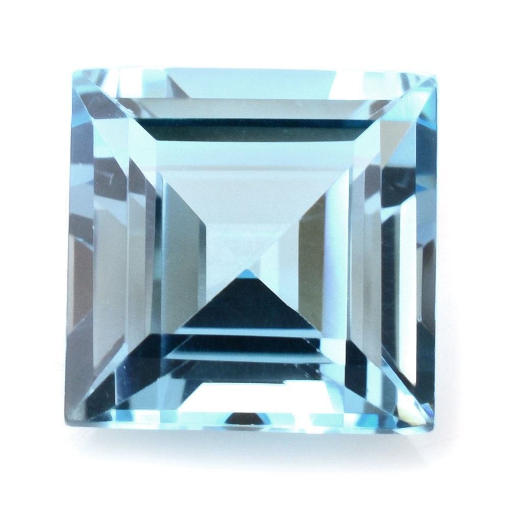 SKY BLUE TOPAZ CUT SQUARE 12MM 9.78 Cts.