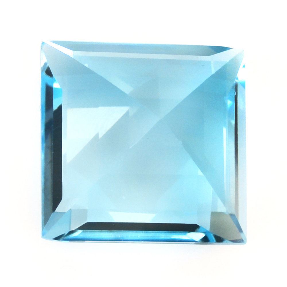SKY BLUE TOPAZ CUT SQUARE 12MM 9.78 Cts.