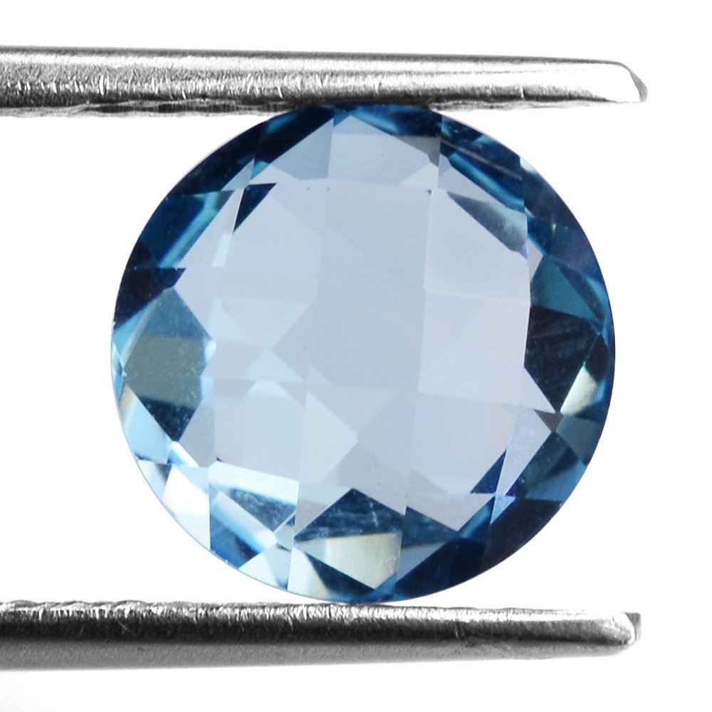 SKY BLUE TOPAZ BRIOLETTE ROUND (SI) 10MM 4.23 Cts.