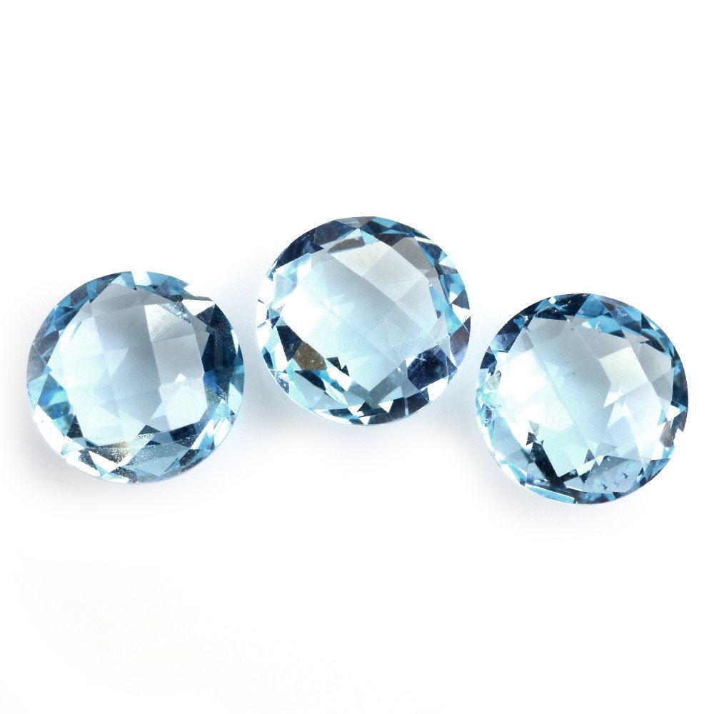 SKY BLUE TOPAZ BRIOLETTE ROUND (SI) 10MM 4.23 Cts.