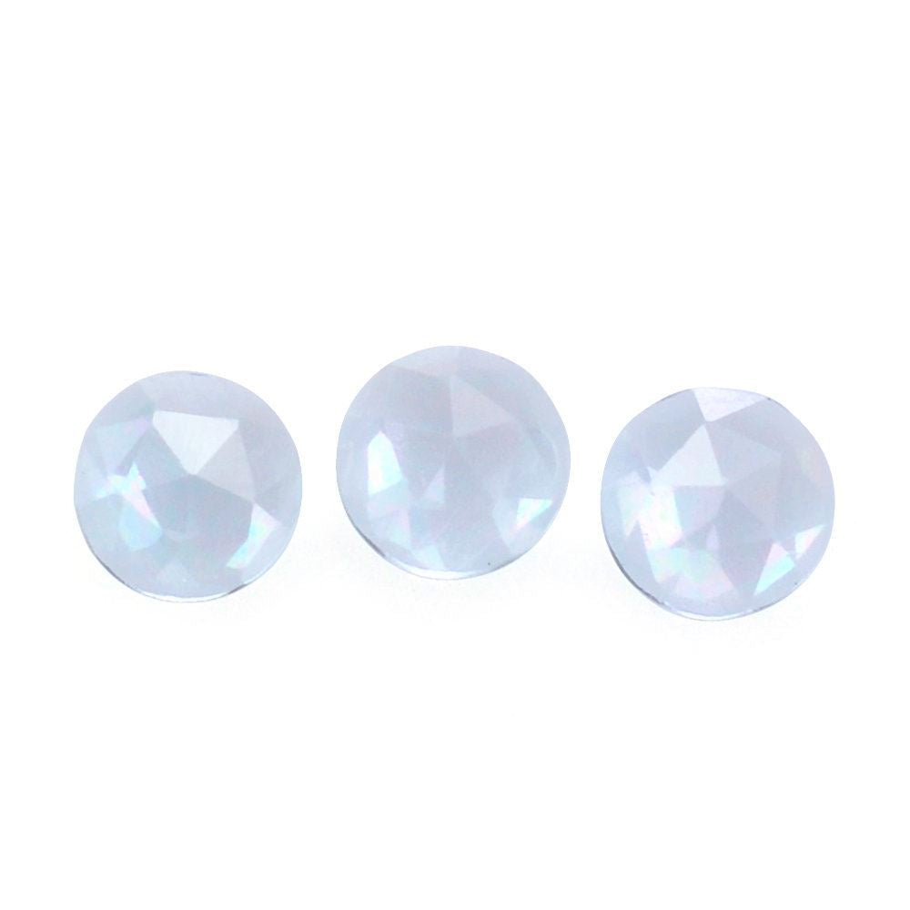 SKY BLUE TOPAZ ROSE CUT ROUND CAB 2MM 0.05 Cts.