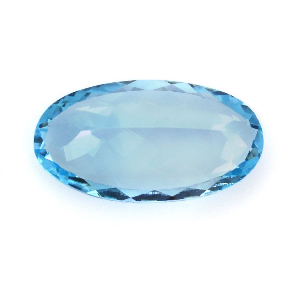 SKY BLUE TOPAZ CUT OVAL 17X9MM 6.07 Cts.