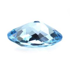 SKY BLUE TOPAZ CHECKER CUT OVAL 16X12MM 10.20 Cts.