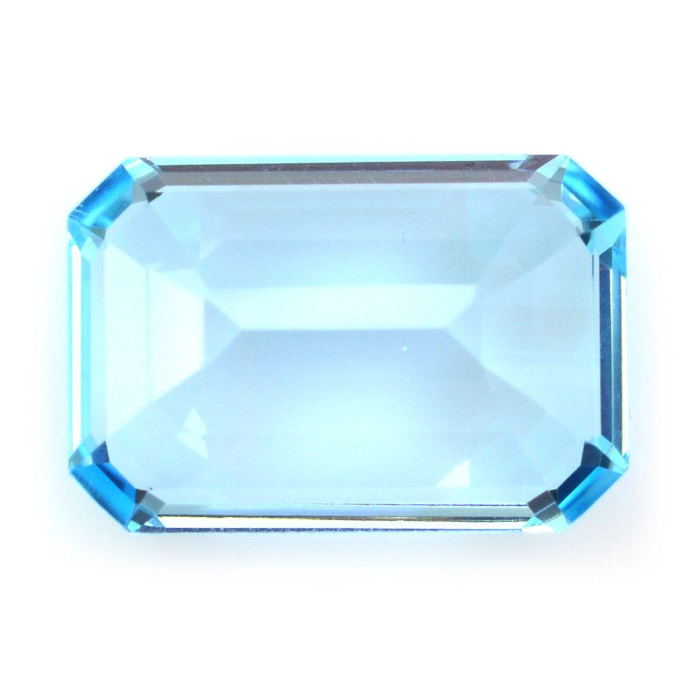 SKY BLUE TOPAZ CUT OCTAGON 15X10MM 10.21 Cts.