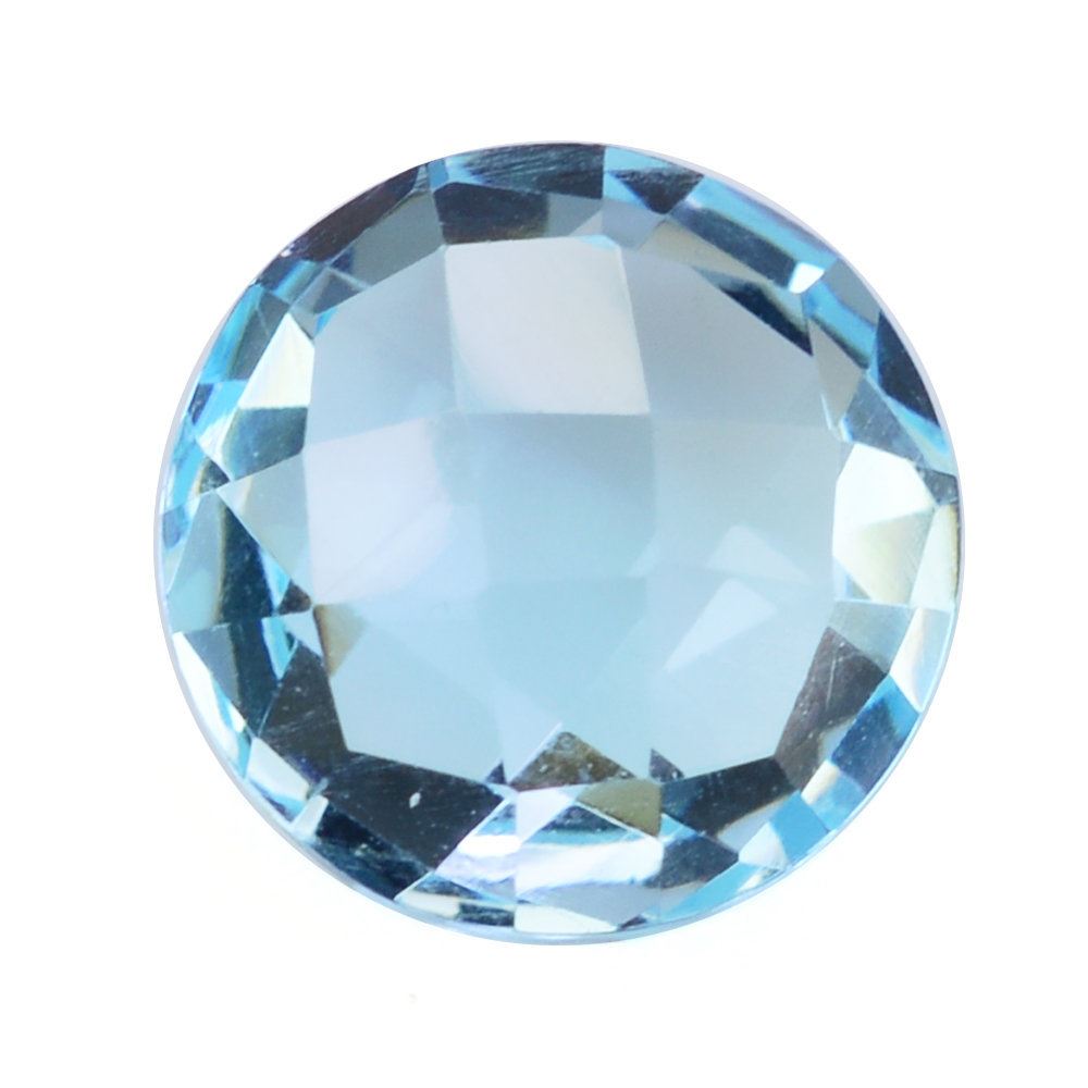 SKY BLUE TOPAZ BRIOLETTE ROUND 9.80MM 4.58 Cts.