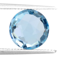 SKY BLUE TOPAZ BRIOLETTE ROUND 9.80MM 4.58 Cts.