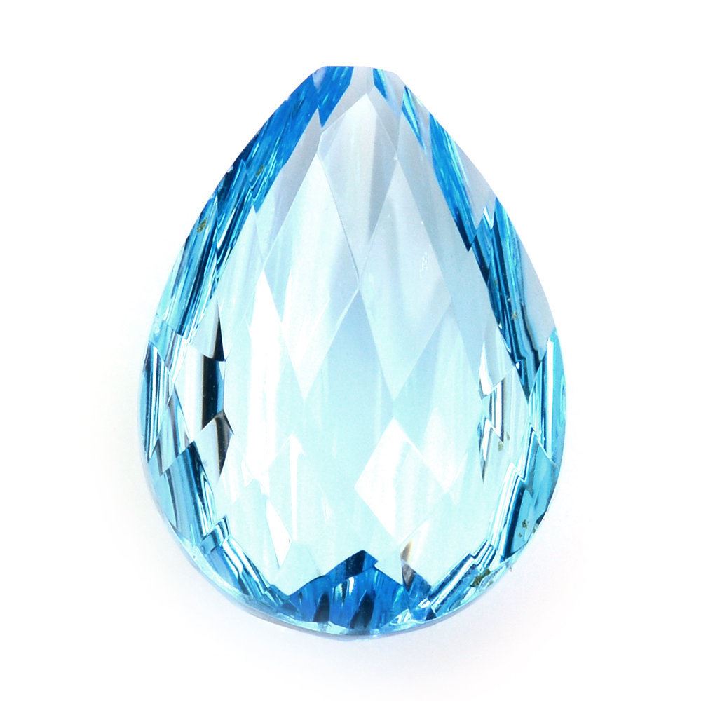SKY BLUE TOPAZ CONCAVE BRIOLETTE PEAR 20X15MM 18.13 Cts.