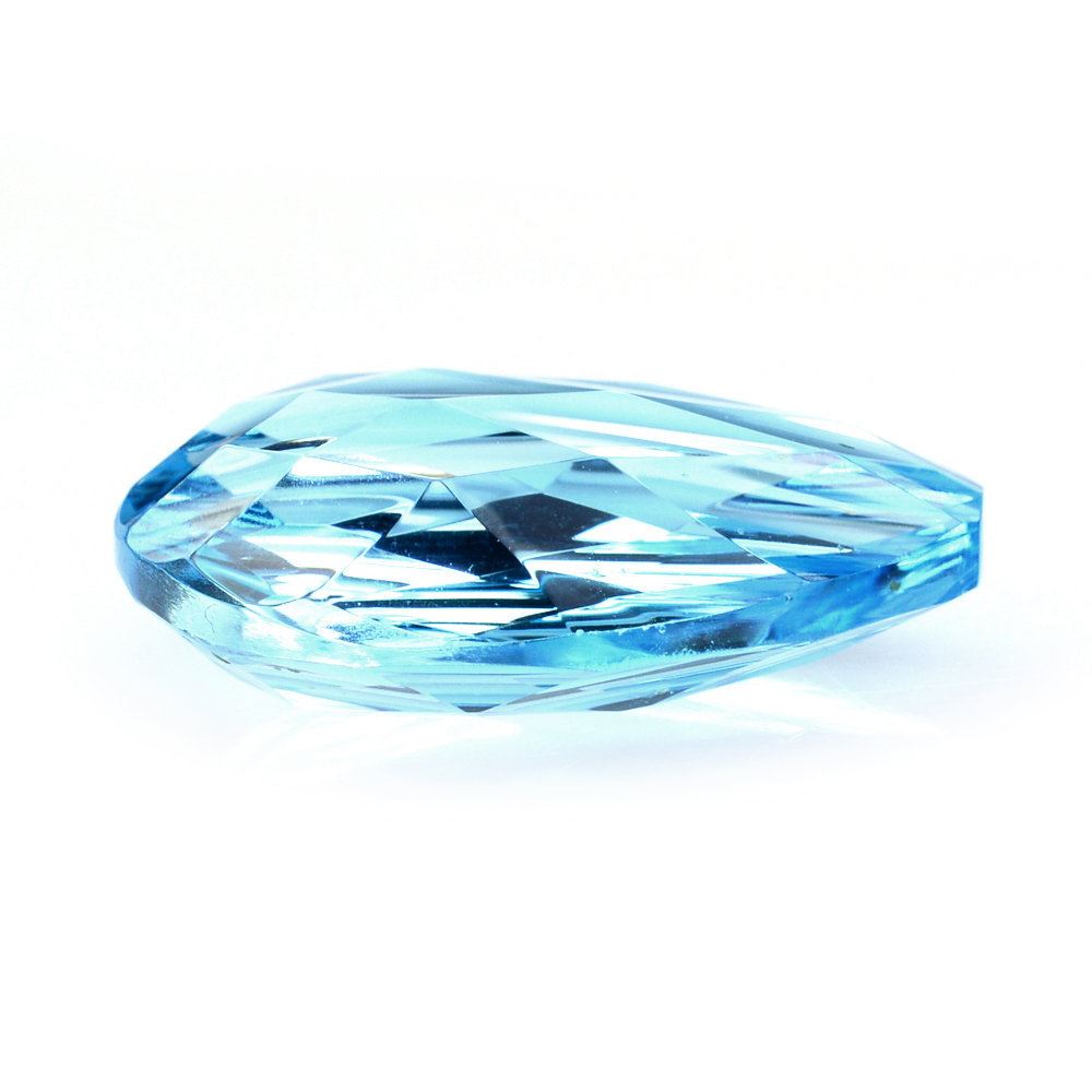 SKY BLUE TOPAZ CONCAVE BRIOLETTE PEAR 20X15MM 18.13 Cts.