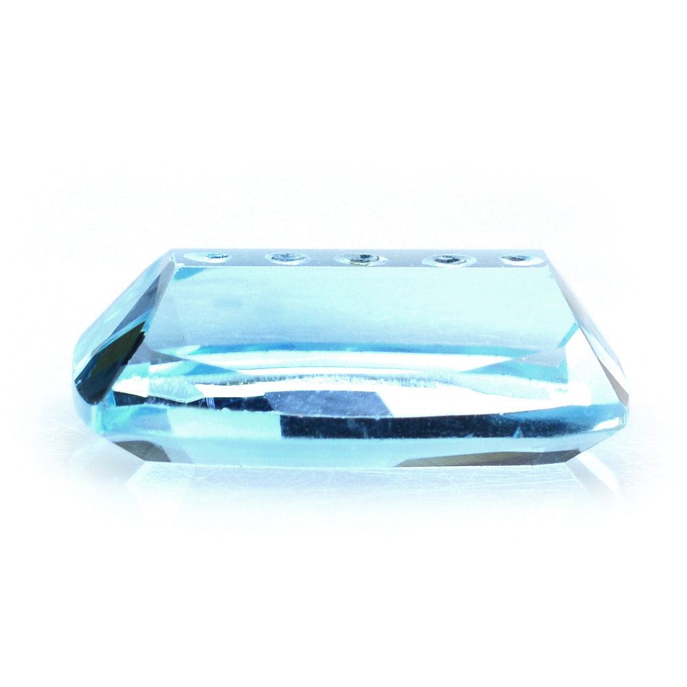 SKY BLUE TOPAZ BUBBLE LINE CUSHION (DES#144) 16X10MM 9.25 Cts.