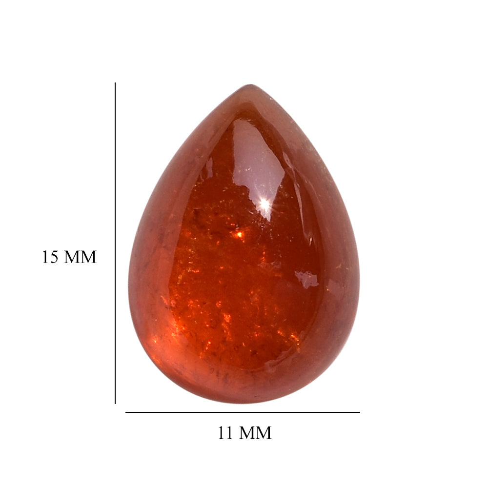 SPESSARITE PLAIN PAER CAB (AAA/MILKY) 15.00X11.00 MM 11.21 Cts.