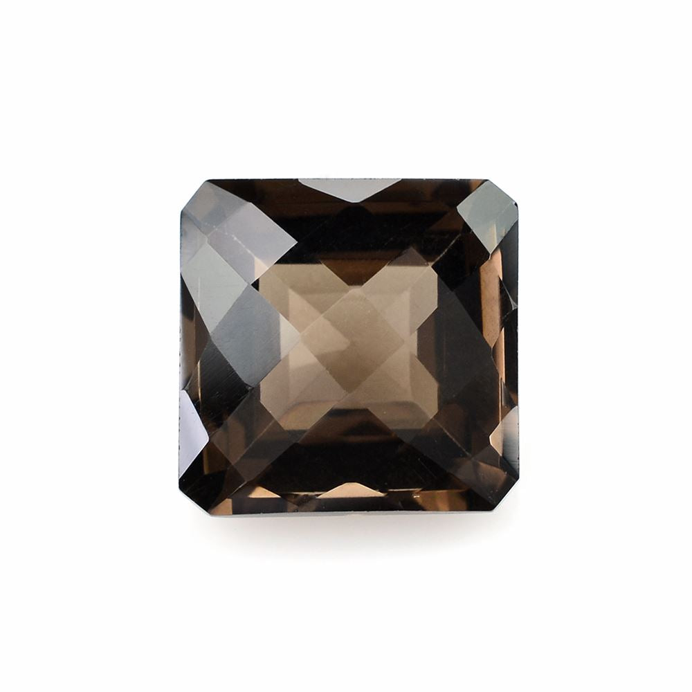 SMOKY QUARTZ CHECKER CUT SQUARE-OCTAGON 14MM 11.94 Cts.