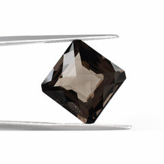 SMOKY QUARTZ CHECKER CUT SQUARE-OCTAGON 14MM 11.94 Cts.