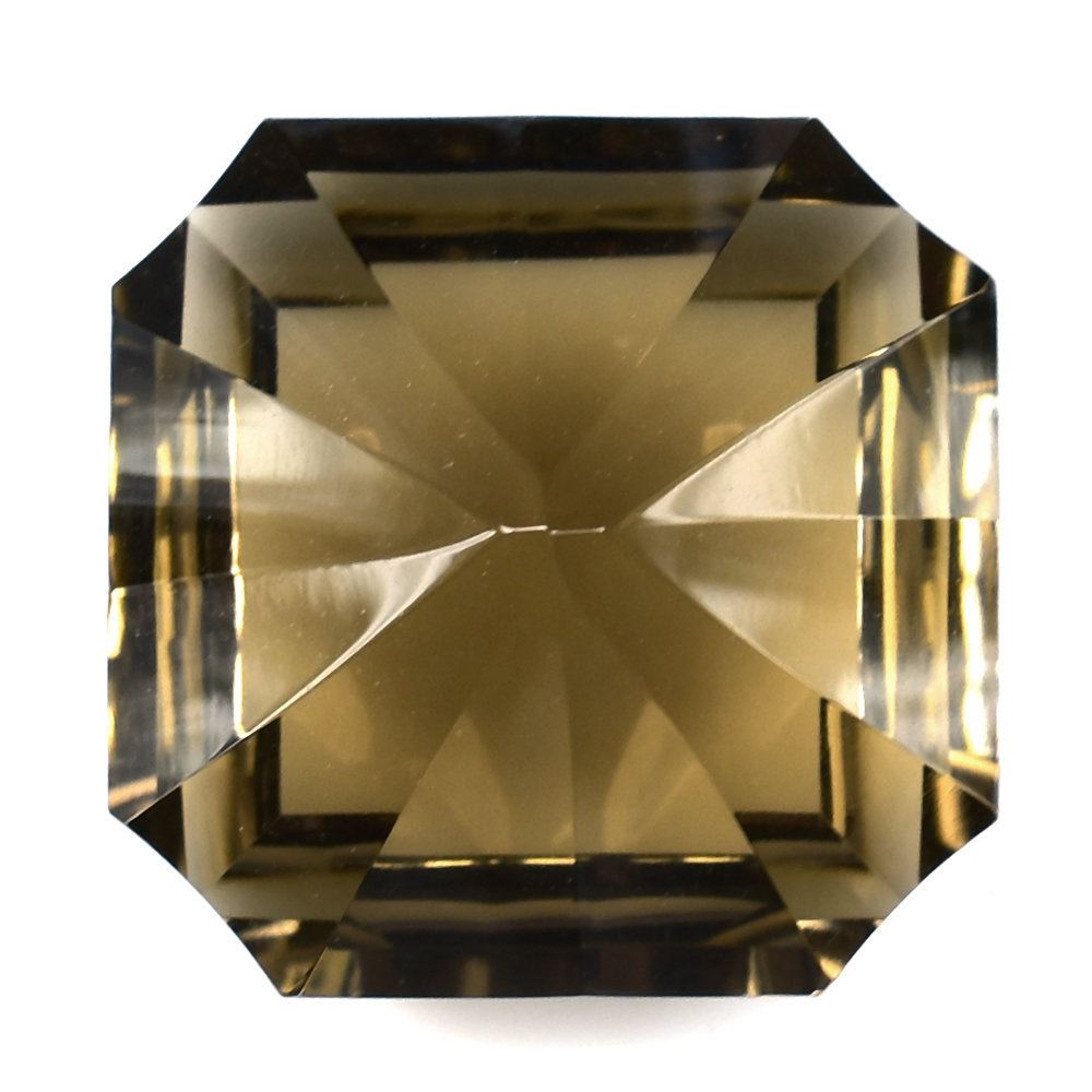 SMOKY QUARTZ ASCHER CONCAVE CUT SQUARE-OCTAGON (DES#138) (MEDIUM) 12.87 Cts.