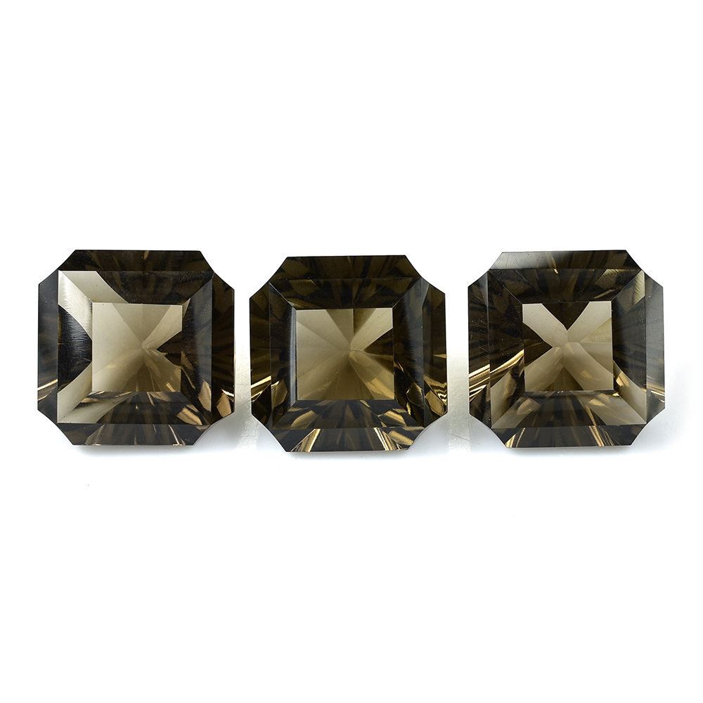 SMOKY QUARTZ ASCHER CONCAVE CUT SQUARE-OCTAGON (DES#138) (MEDIUM) 12.87 Cts.