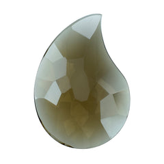 SMOKY QUARTZ IRREGULAR CUT BRIOLETTE CARVED MANGO SHAPE (DES#157) (MEDIUM) 20X14MM 6.18 Cts.