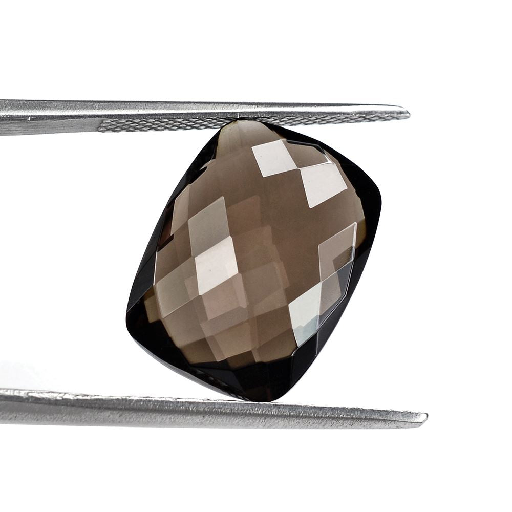 SMOKY QUARTZ BRIOLETTE CUSHION 16X12MM 9.33 Cts.