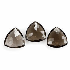 SMOKY QUARTZ HAMMERED CUT BRIOLETTE TRILLION (FULL DRILL) 15MM 6.73Cts.