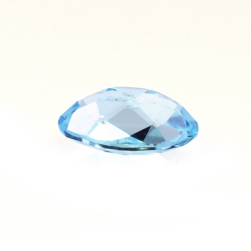 SWISS BLUE TOPAZ CHECKER CUT OVAL 5X3MM 0.30 Cts.