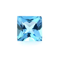 SWISS BLUE TOPAZ PRINCESS CUT SQUARE 6MM 1.23 Cts.