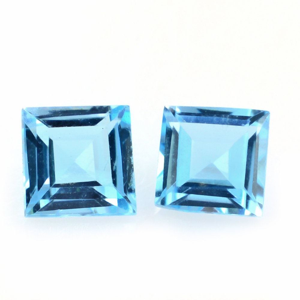 SWISS BLUE TOPAZ CUT SQUARE 3MM 0.20 Cts.