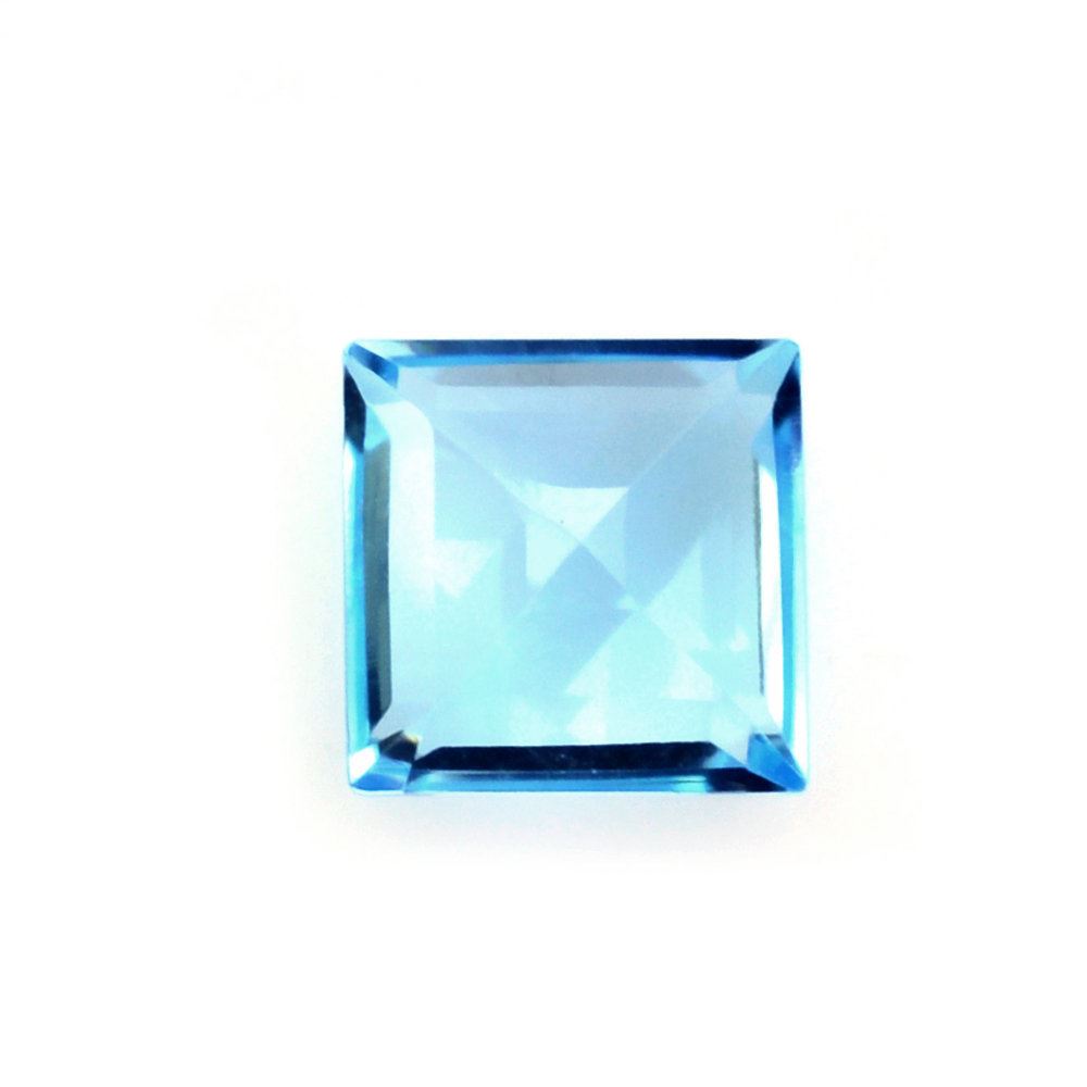 SWISS BLUE TOPAZ CUT SQUARE 6MM 1.25 Cts.