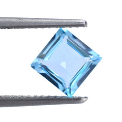 SWISS BLUE TOPAZ CUT SQUARE 6MM 1.25 Cts.