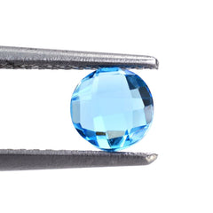 SWISS BLUE TOPAZ BRIOLETTE ROUND 5MM 0.67 Cts.