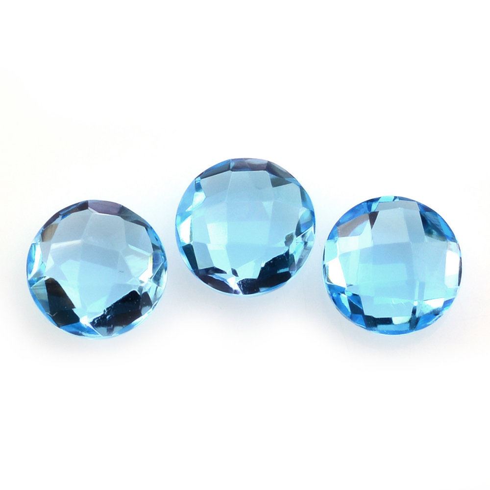 SWISS BLUE TOPAZ BRIOLETTE ROUND 5MM 0.67 Cts.