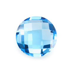 SWISS BLUE TOPAZ BRIOLETTE ROUND 7MM 1.58 Cts.