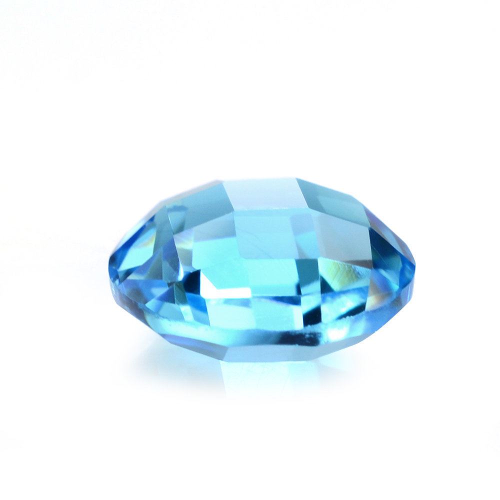 SWISS BLUE TOPAZ BRIOLETTE ROUND 7MM 1.58 Cts.