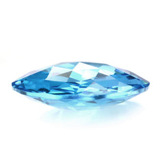 SWISS BLUE TOPAZ ROSE CUT BRIOLETTE ROUND 14MM 7.26 Cts.